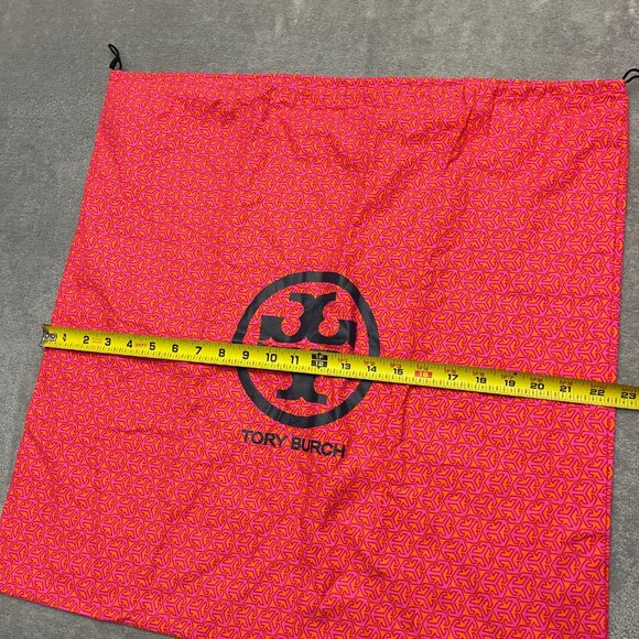 Tory Burch Pink/Orange Logo Dust Bag Large, Drawstring 23"x23" - Picture 4 of 6